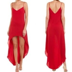 NWT Cami NYC Sasha Dress- Red Silk High Low Dress size XS
